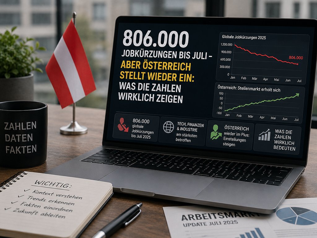806.000 Jobkürzungen bis Juli 2026 – aber Österreich stellt wieder ein: Was die Zahlen wirklich zeigen