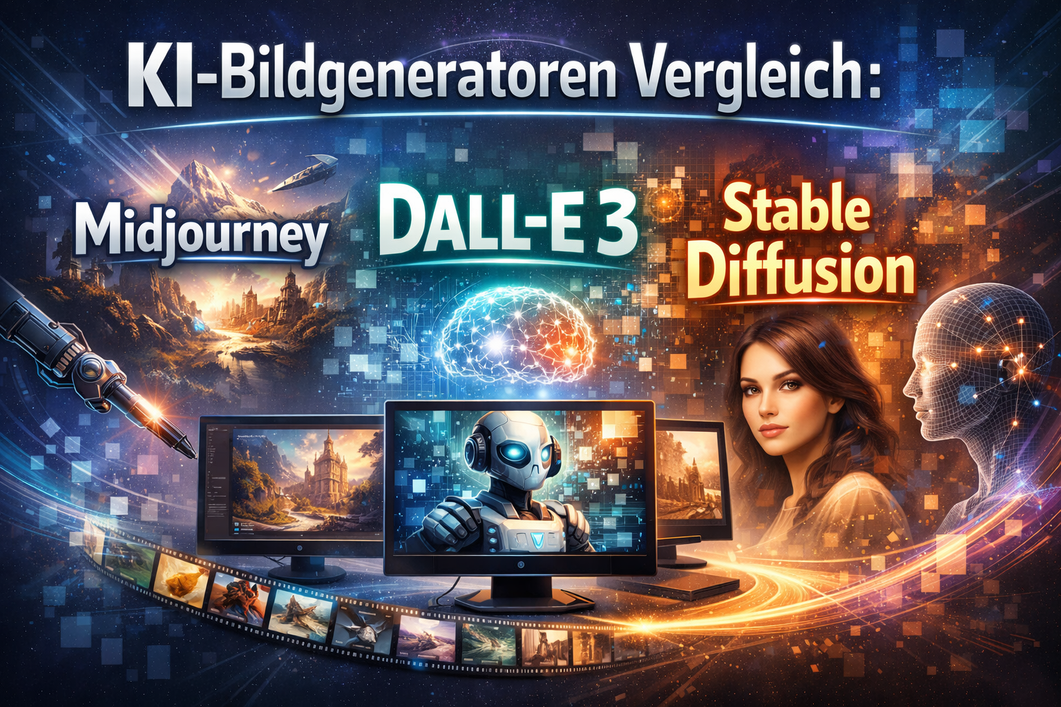KI-Bildgeneratoren Vergleich: Midjourney, DALL-E 3, Stable Diffusion