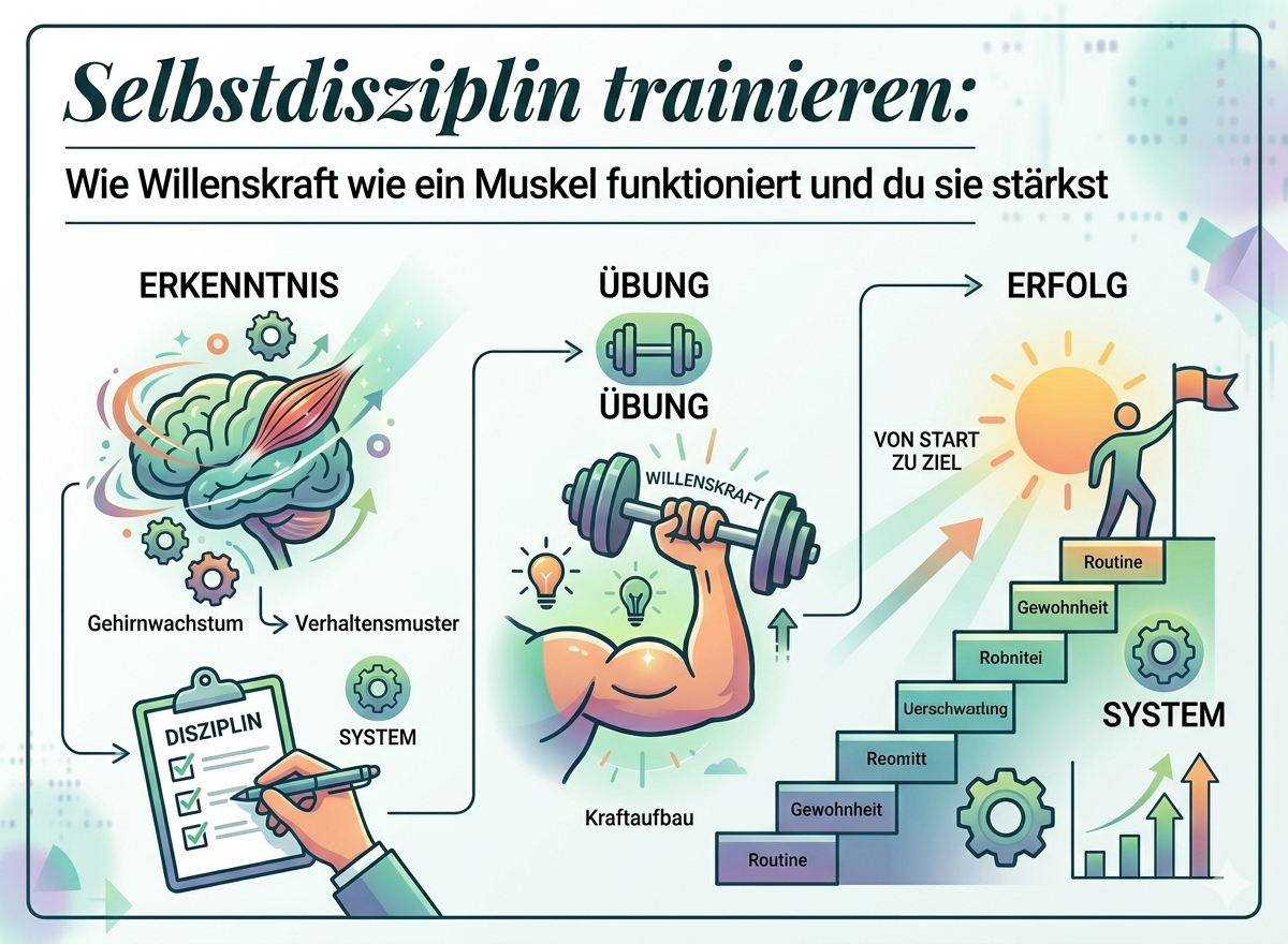 Selbstdisziplin trainieren: Willenskraft wie einen Muskel stärken