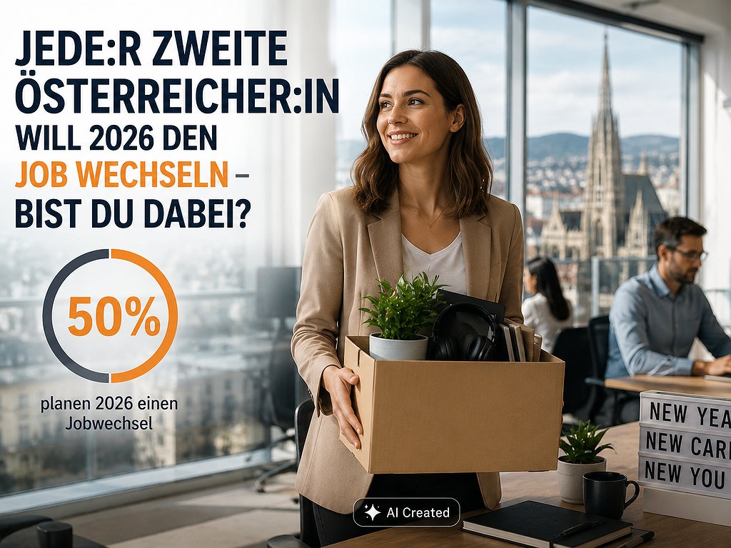 Jede:r zweite Österreicher:in will 2026 den Job wechseln – bist du dabei?