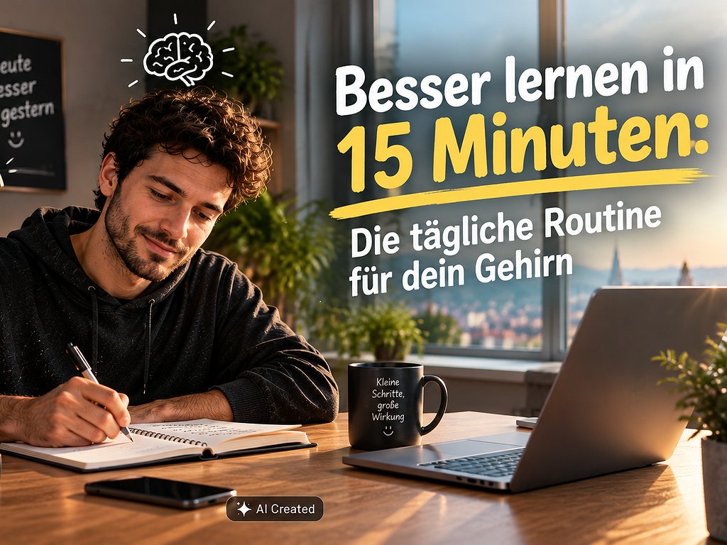 Besser lernen in 15 Minuten: Die tägliche Routine für dein Gehirn